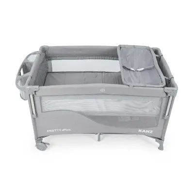 Kanz Pretty Plus Anne Yanı Park Yatak 70X120 Cm Gri - 11