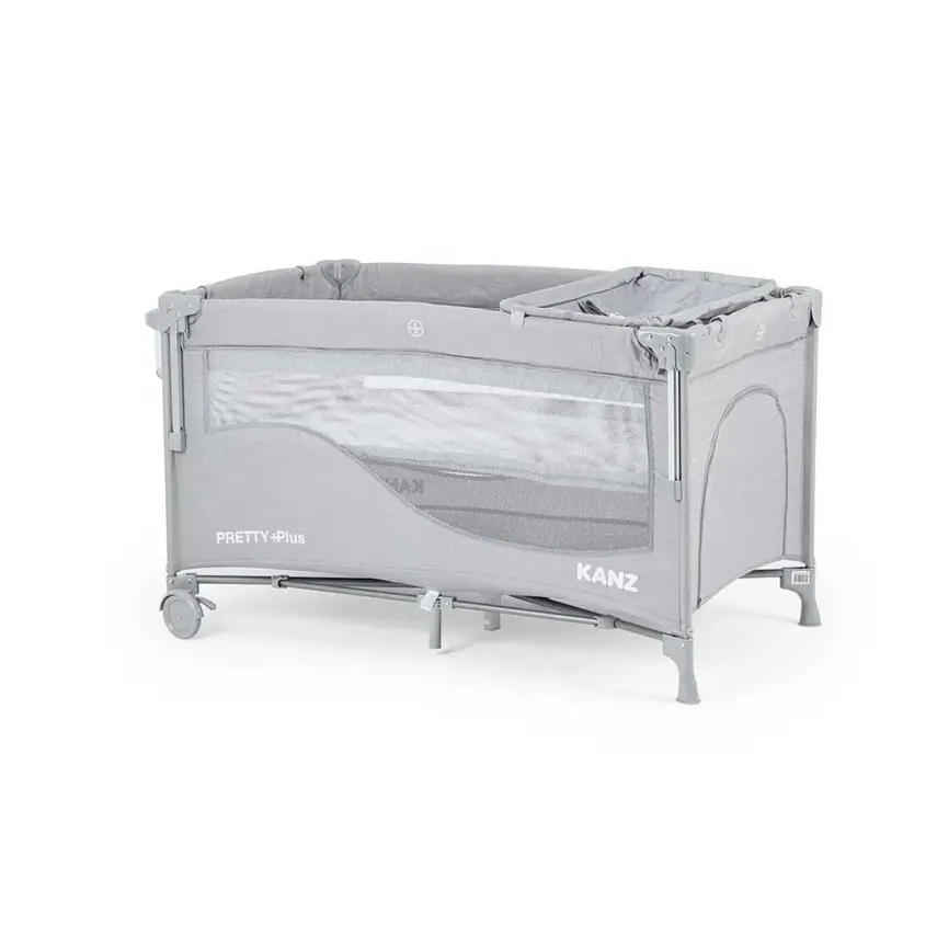 Kanz Pretty Plus Anne Yanı Park Yatak 70X120 Cm Gri - 7