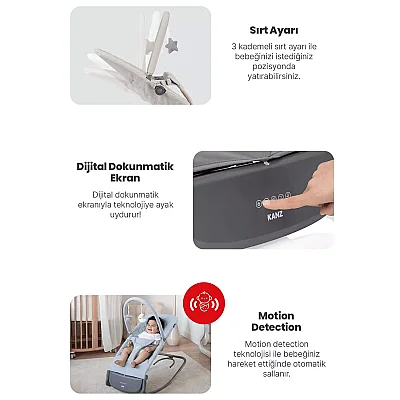 Kanz Robin Elektrikli Pilli Ana Kucağı Beige - 3