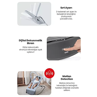 Kanz Robin Elektrikli Pilli Ana Kucağı Blue - 3