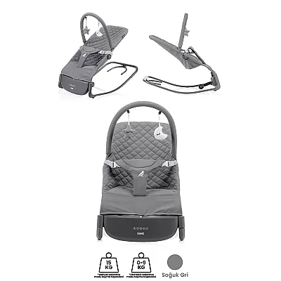 Kanz Robin Elektrikli Pilli Ana Kucağı Cool Grey - 7