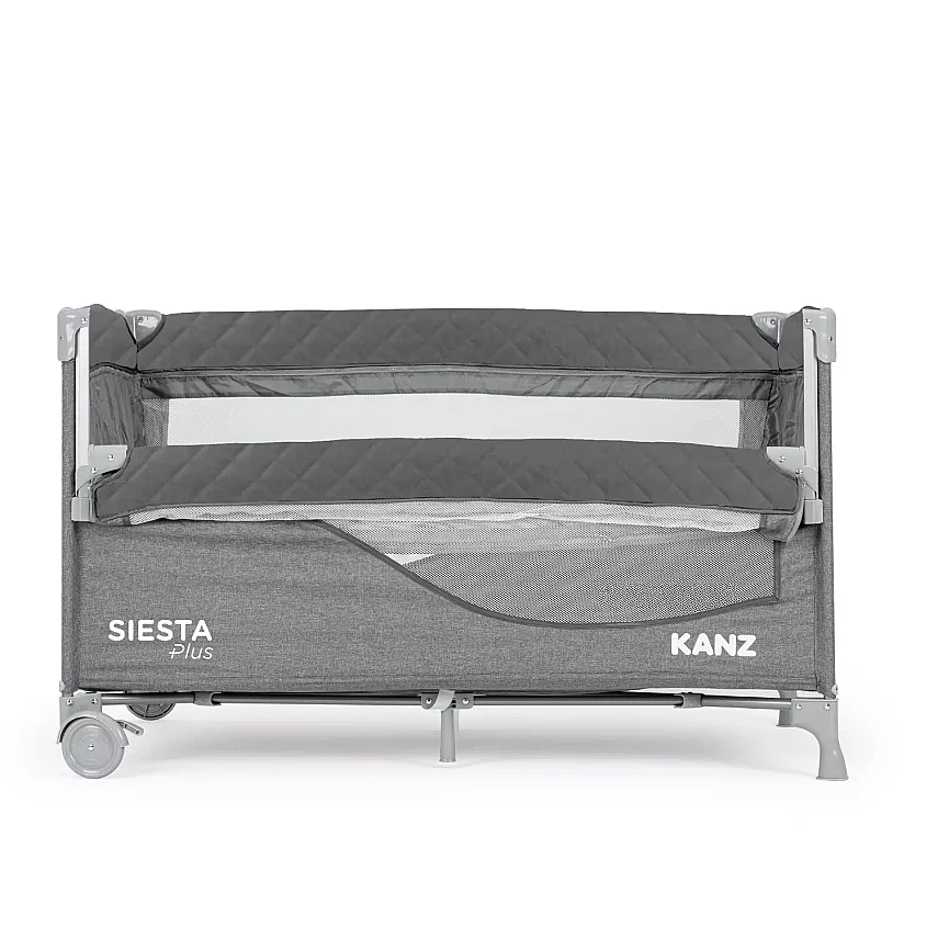 Kanz Siesta Plus Dönenceli Anne Yanı Oyun Parkı 70x120 cm  Füme - 2