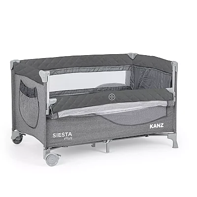 Kanz Siesta Plus Dönenceli Anne Yanı Oyun Parkı 70x120 cm  Füme - 3