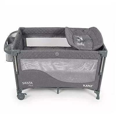 Kanz Siesta Plus Dönenceli Anne Yanı Oyun Parkı 70x120 cm  Füme - 4
