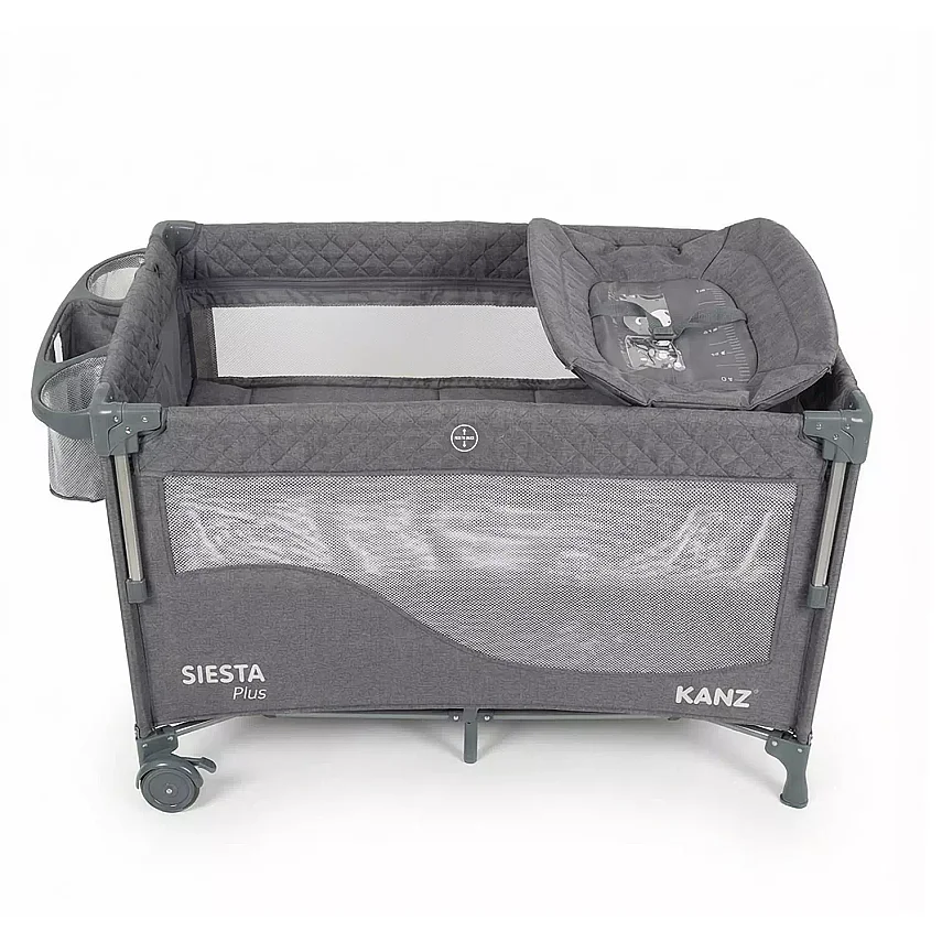 Kanz Siesta Plus Dönenceli Anne Yanı Oyun Parkı 70x120 cm  Füme - 4