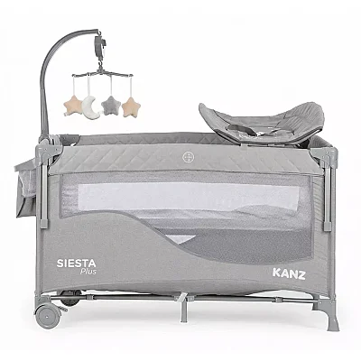 Kanz Siesta Plus Dönenceli Anne Yanı Oyun Parkı 70x120 cm Gri