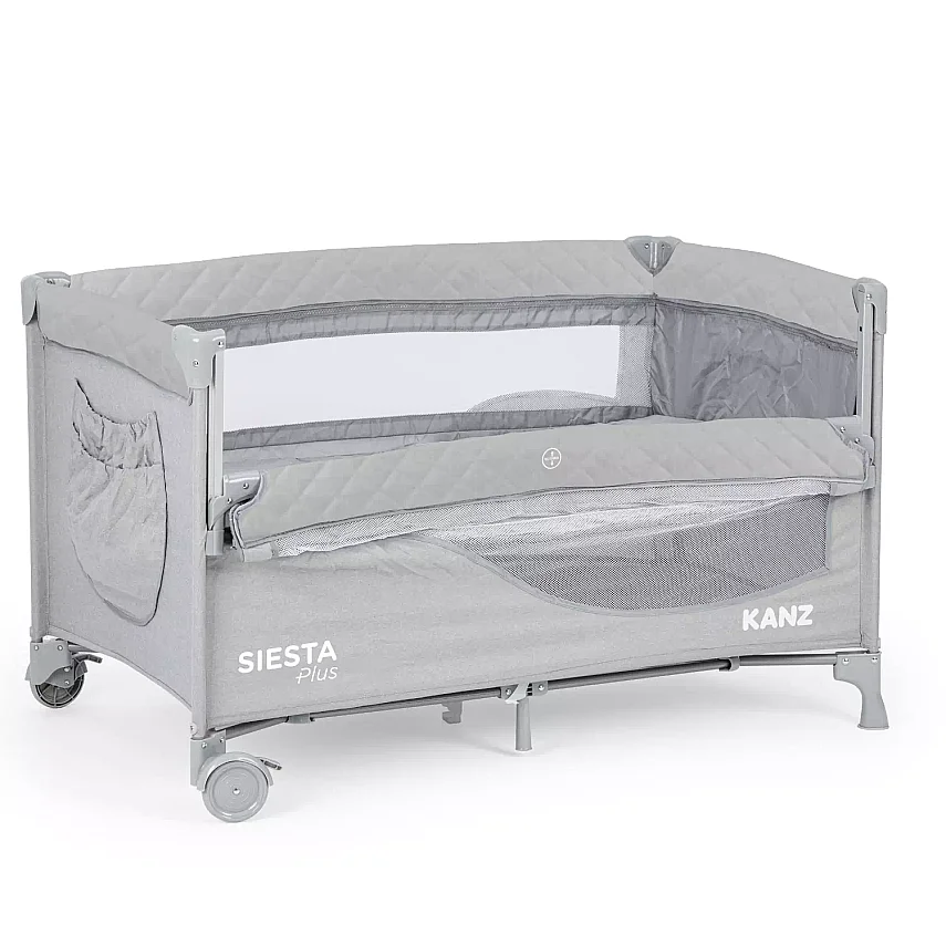 Kanz Siesta Plus Dönenceli Anne Yanı Oyun Parkı 70x120 cm Gri - 3
