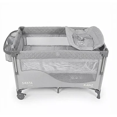 Kanz Siesta Plus Dönenceli Anne Yanı Oyun Parkı 70x120 cm Gri - 4