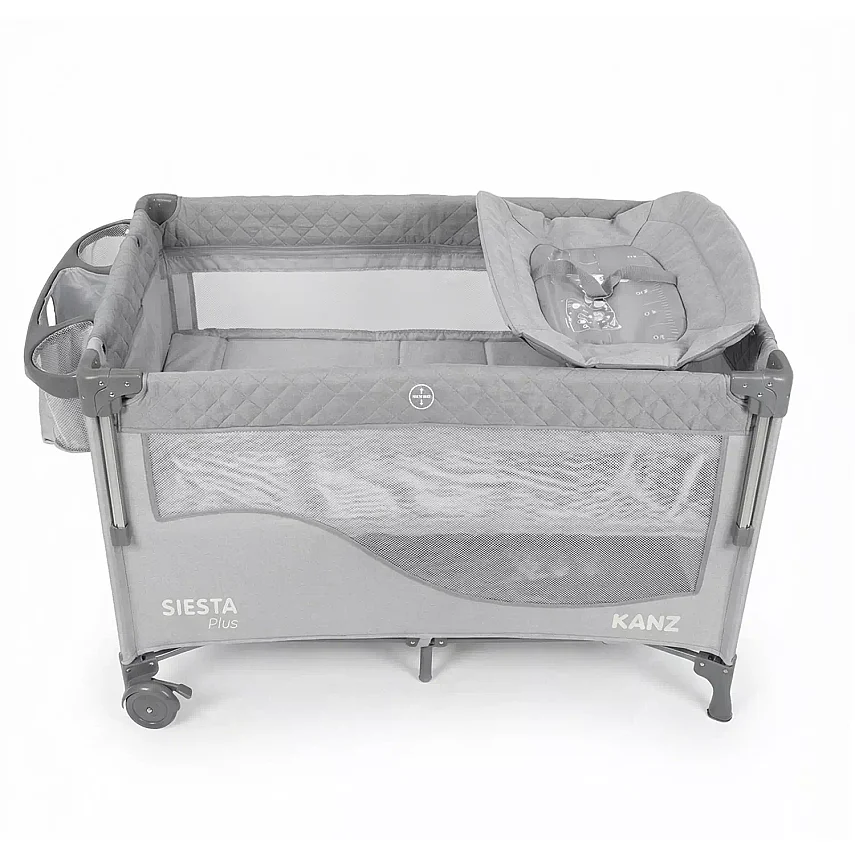 Kanz Siesta Plus Dönenceli Anne Yanı Oyun Parkı 70x120 cm Gri - 4