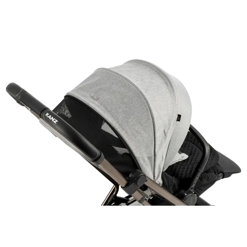 Kanz Smart Çift Yönlü Tek Elle Kapanır Kompakt Travel Sistem Bebek Arabası Gri - 3