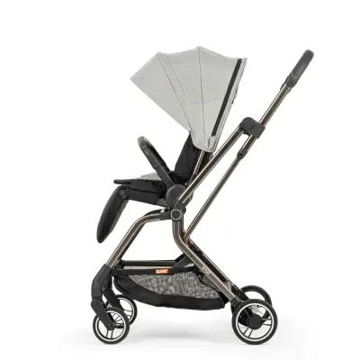 Kanz Smart Çift Yönlü Tek Elle Kapanır Kompakt Travel Sistem Bebek Arabası Gri - 12