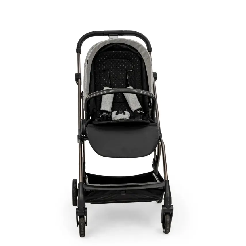 Kanz Smart Çift Yönlü Tek Elle Kapanır Kompakt Travel Sistem Bebek Arabası Gri - 13