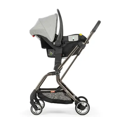 Kanz Smart Çift Yönlü Tek Elle Kapanır Kompakt Travel Sistem Bebek Arabası Gri - 15