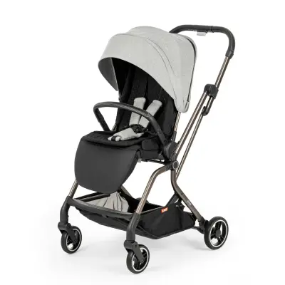 Kanz Smart Çift Yönlü Tek Elle Kapanır Kompakt Travel Sistem Bebek Arabası Gri - 4