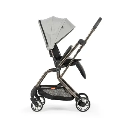 Kanz Smart Çift Yönlü Tek Elle Kapanır Kompakt Travel Sistem Bebek Arabası Gri - 19