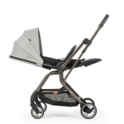 Kanz Smart Çift Yönlü Tek Elle Kapanır Kompakt Travel Sistem Bebek Arabası Gri - 22