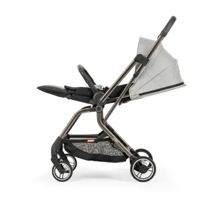 Kanz Smart Çift Yönlü Tek Elle Kapanır Kompakt Travel Sistem Bebek Arabası Gri - 10