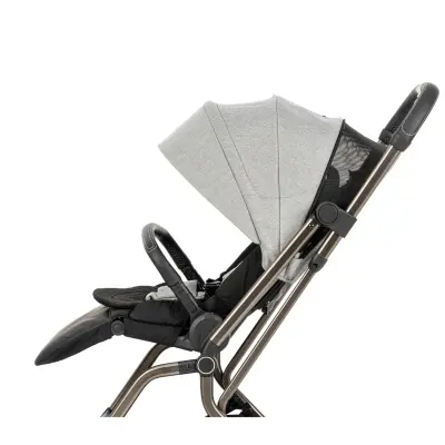 Kanz Smart Çift Yönlü Tek Elle Kapanır Kompakt Travel Sistem Bebek Arabası Gri - 21