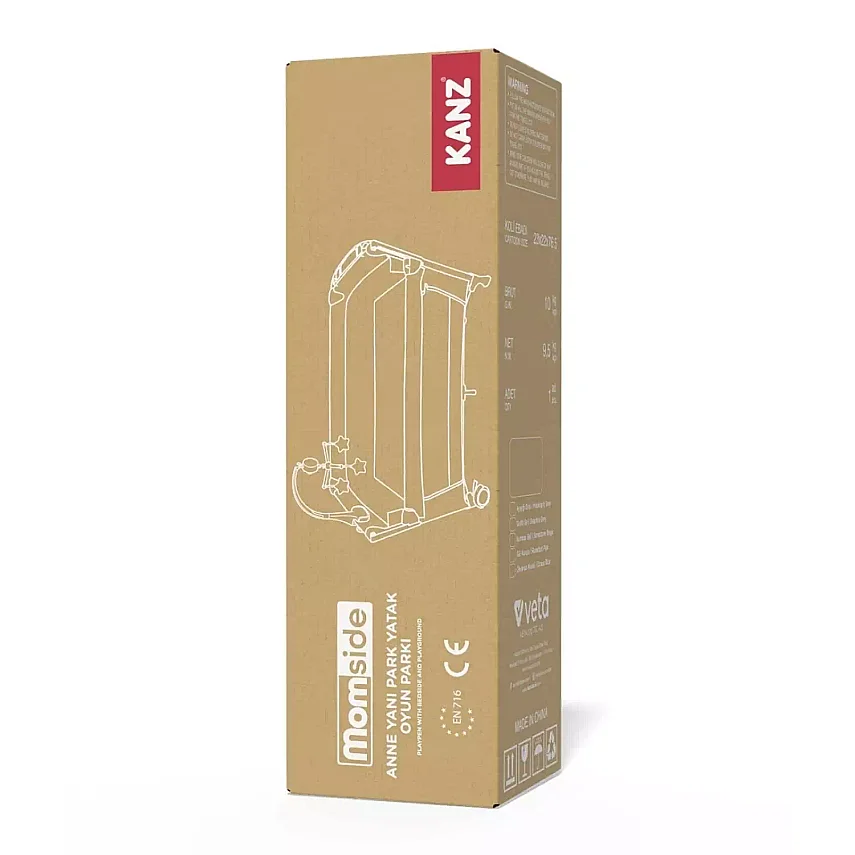 Kanz Momside Anne Yanı Oyun Parkı 70x110 cm Sand Stone Beige - 13