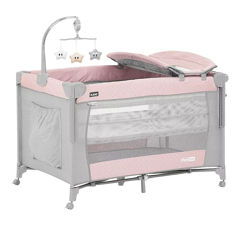 Kanz Momside Anne Yanı Oyun Parkı 70x110 cm Rose Dust Pink - 8