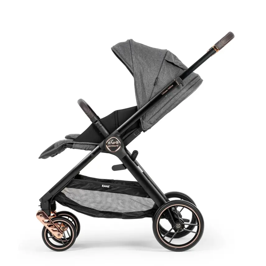 Kanz X-Go Ultimate Çift Yönlü Travel Sistem-Seyahat Sistem Bebek Arabası Rose Gold Gri - 21