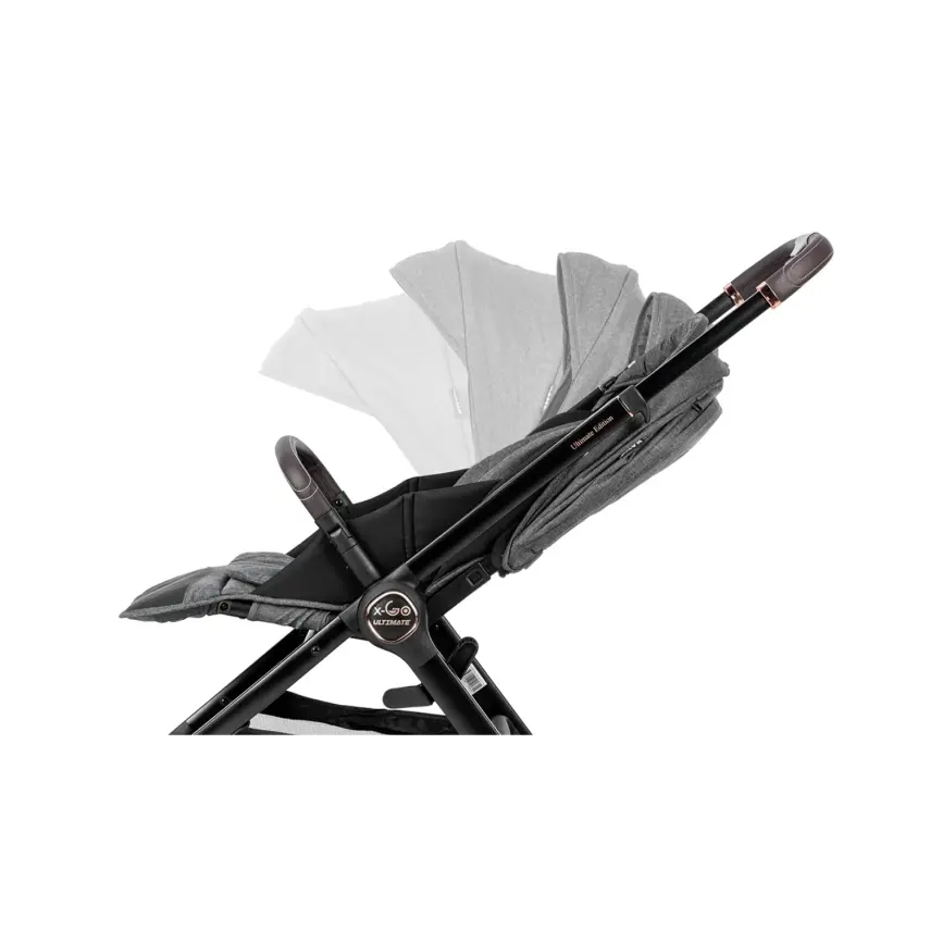 Kanz X-Go Ultimate Çift Yönlü Travel Sistem-Seyahat Sistem Bebek Arabası Rose Gold Gri - 24