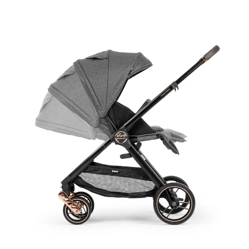 Kanz X-Go Ultimate Çift Yönlü Travel Sistem-Seyahat Sistem Bebek Arabası Rose Gold Gri - 9