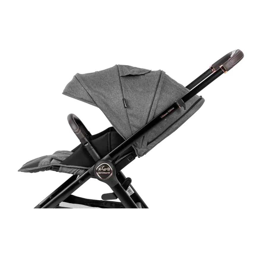 Kanz X-Go Ultimate Çift Yönlü Travel Sistem-Seyahat Sistem Bebek Arabası Rose Gold Gri - 22