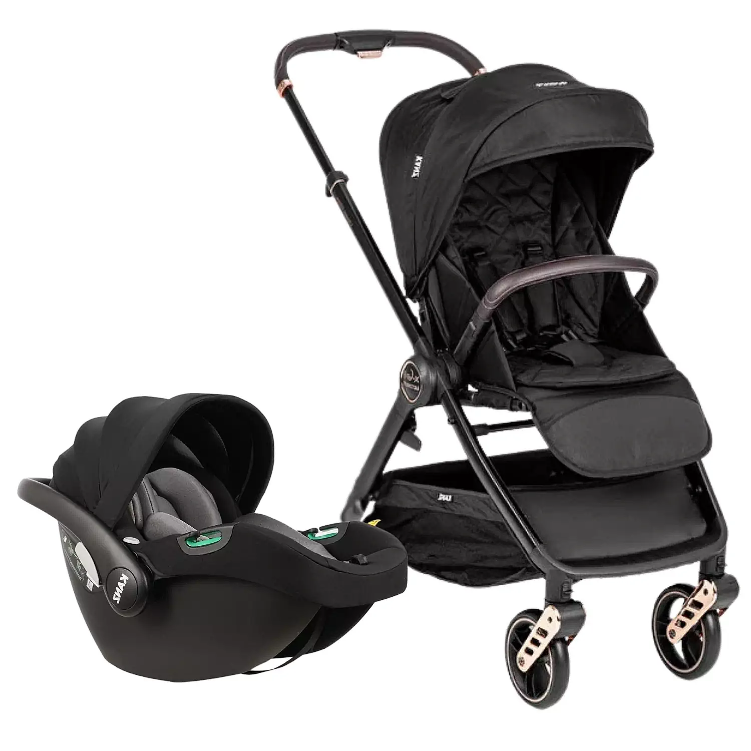 Kanz X-Go Ultimate Travel Sistem Bebek Arabası Silver Siyah