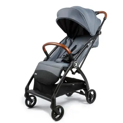 Kanz Xflop Tek Elle Otomatik Katlanır Kompakt Kabin Bebek Arabası Dark Grey (1)