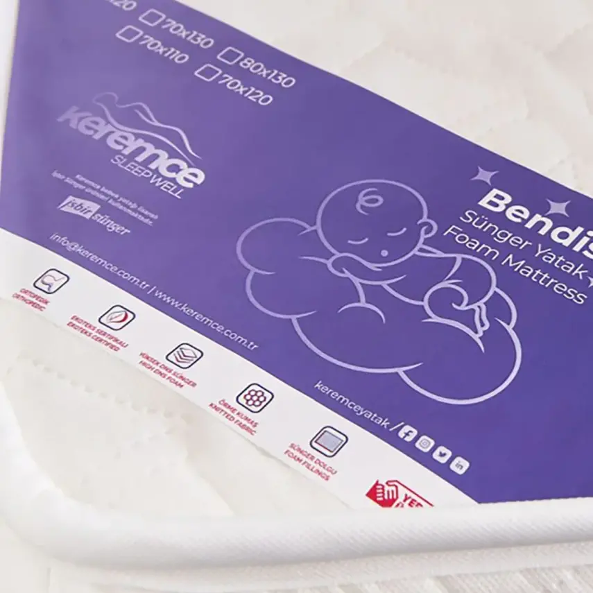 Keremce Bendis Eco Sünger Oyun Parkı Yatağı 12x70x110 cm - 2