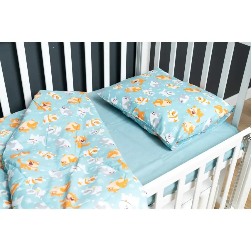 Kidboo Bebek Nevresim Seti Kedi 3 Parça Çantalı 100X150 - 2