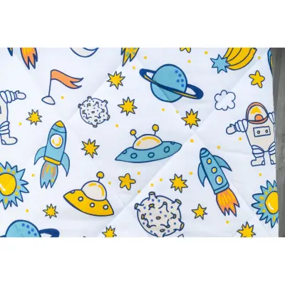 Kidboo Bebek Nevresim Seti Uzay 3 Parça Çantalı 100X150 - 5