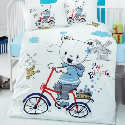 Kidboo Bebek Nevresim Takımı My Bike (1)