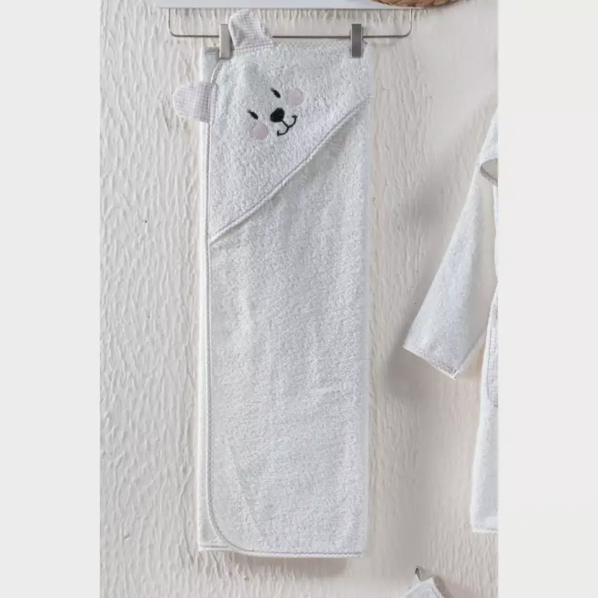 Kidboo Bornoz Seti 3lü Ayıcık Krem - 2