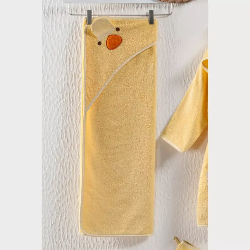 Kidboo Bornoz Seti 3lü Ördek Sarı - 2