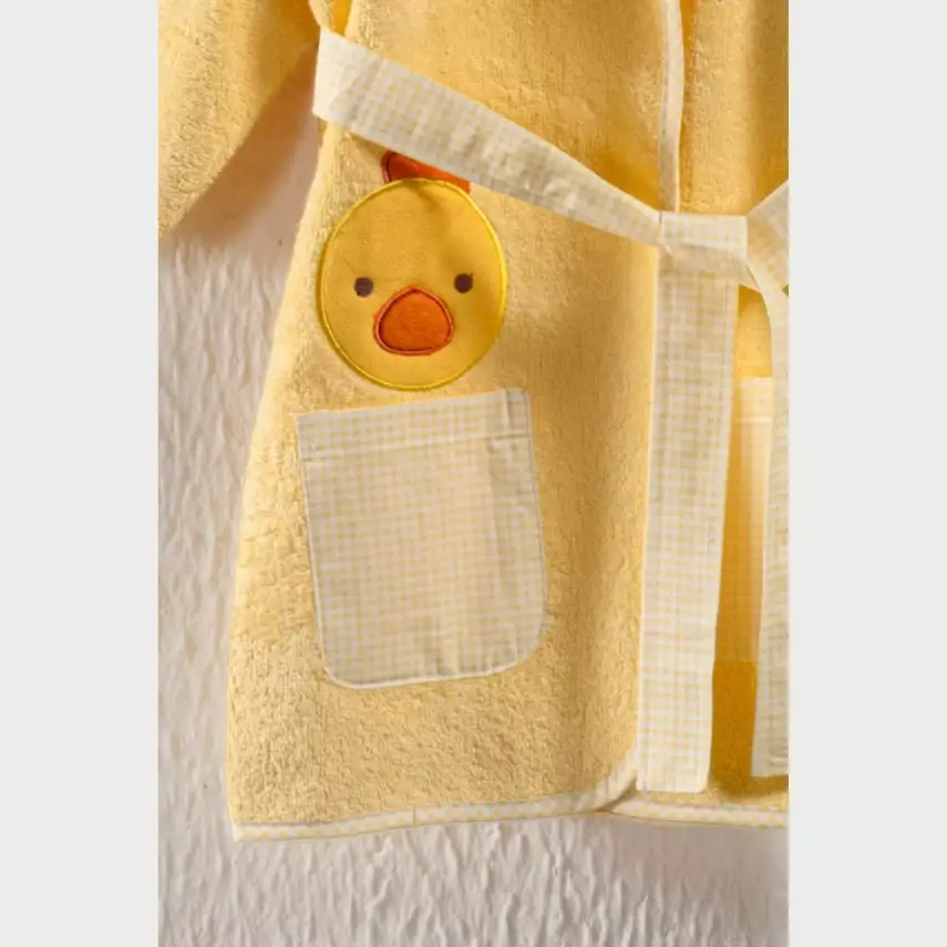 Kidboo Bornoz Seti 3lü Ördek Sarı - 4