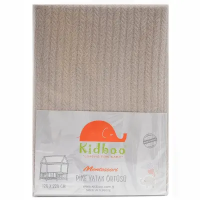 Kidboo Montesöri Pike Yatak Örtüsü Açık Kahve 120X220Cm - 1