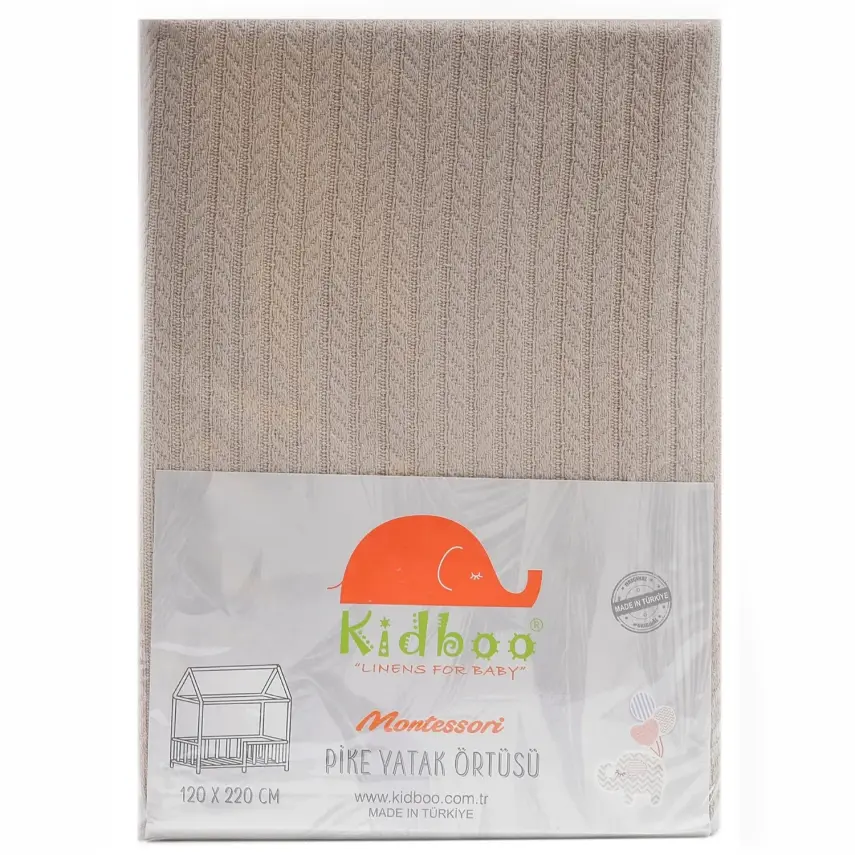 Kidboo Montesöri Pike Yatak Örtüsü Açık Kahve 120X220Cm - 1