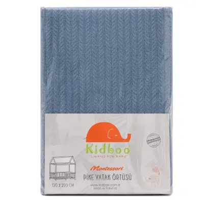 Kidboo Montesöri Pike Yatak Örtüsü İndigo 120X220Cm - 1