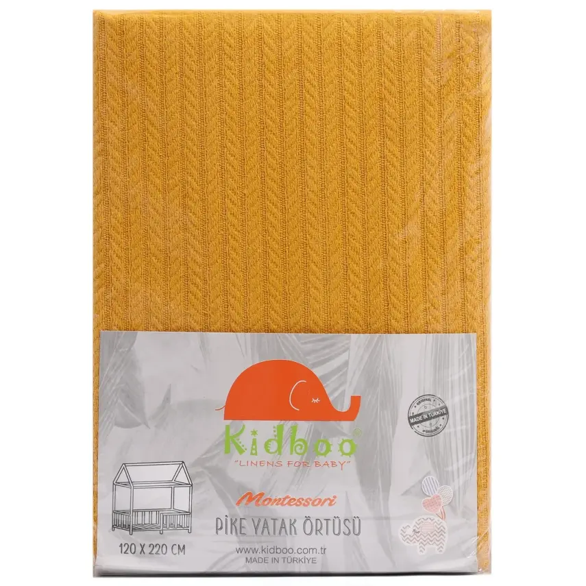 Kidboo Montesöri Pike Yatak Örtüsü Safran 120X220Cm - 1
