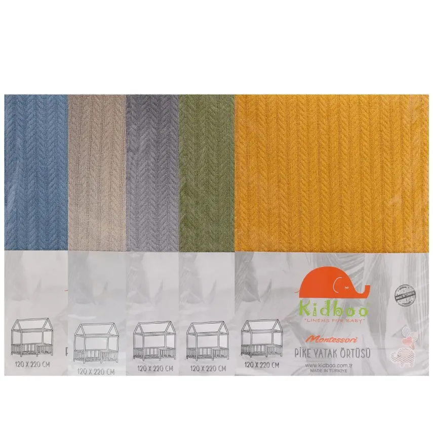 Kidboo Montesöri Pike Yatak Örtüsü Yeşil 120X220Cm - 4