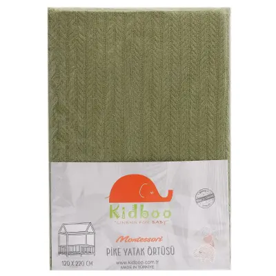 Kidboo Montesöri Pike Yatak Örtüsü Yeşil 120X220Cm - 1