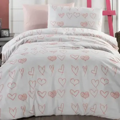 Kidboo Montessori Nevresim Takımı Hearts (1)