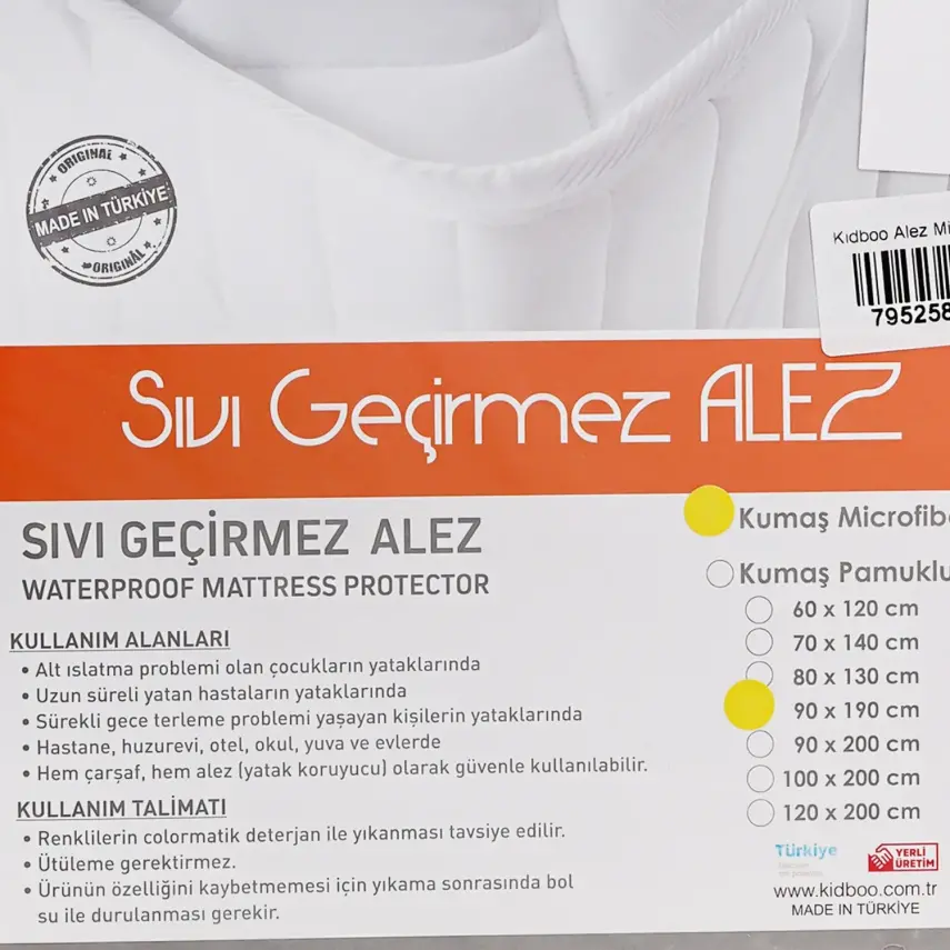 Kidboo Su Geçirmez Kaydırmaz Alez Micro 90X190 - 2