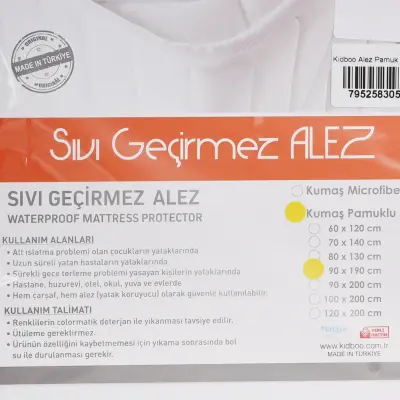 Kidboo Su Geçirmez Kaydırmaz Alez Pamuk 90X190 (1)