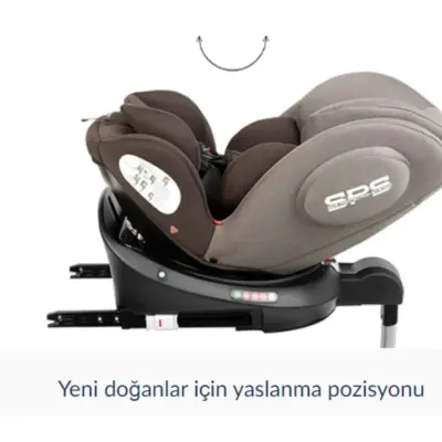 Kikka Boo Ronda Isofixli 360° Dönebilen Oto Koltuğu 0-36 Kg Brown - 3