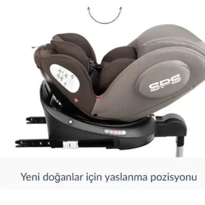 Kikka Boo Ronda Isofixli 360° Dönebilen Oto Koltuğu 0-36 Kg Brown - 8