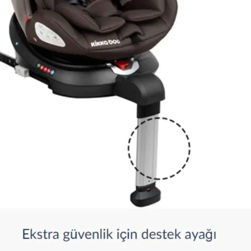 Kikka Boo Ronda Isofixli 360° Dönebilen Oto Koltuğu 0-36 Kg Brown - 9