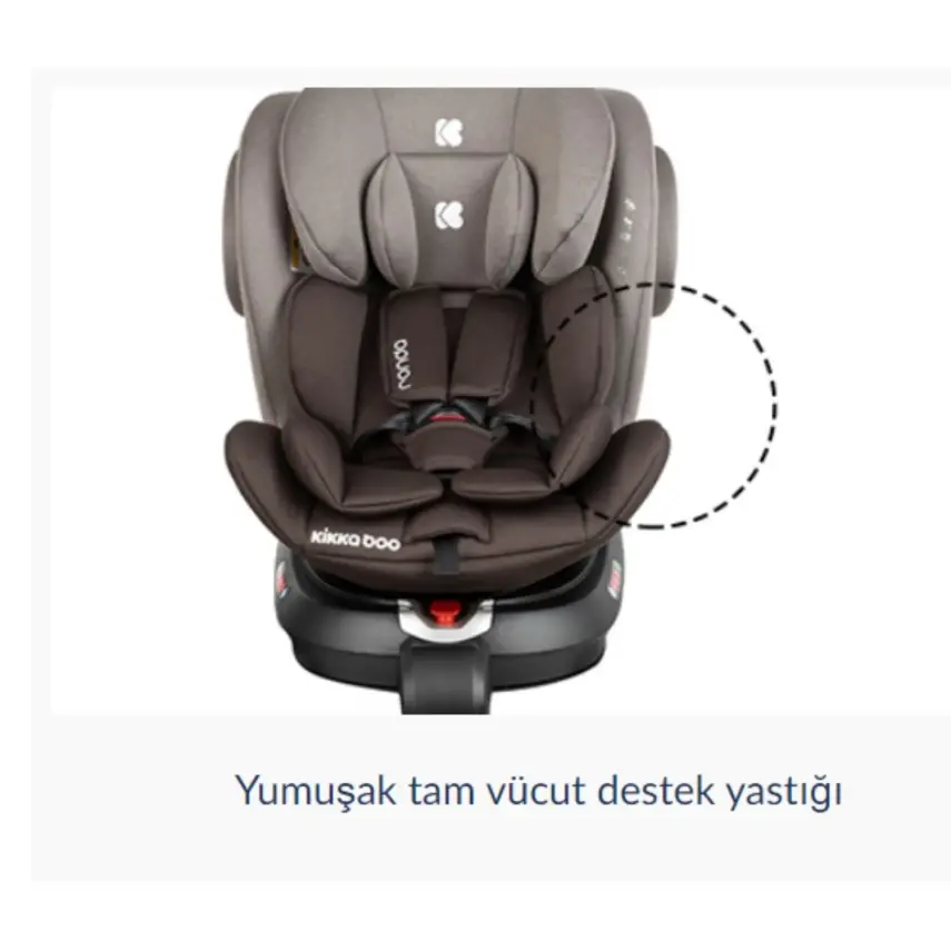 Kikka Boo Ronda Isofixli 360° Dönebilen Oto Koltuğu 0-36 Kg Dark Grey - 7